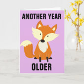 TOUJOURS FOXY ! BONNES CARTES D'ANNIVERSAIRE POUR  (Fleur jaune)