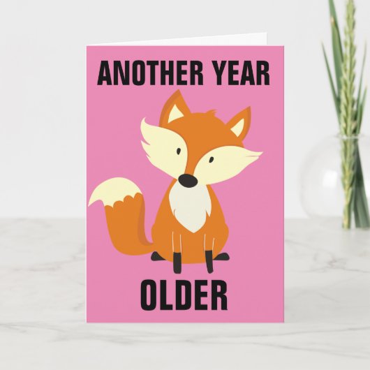 TOUJOURS FOXY ! CARTES FOX D'ANNIVERSAIRE SURDIMEN (Devant)