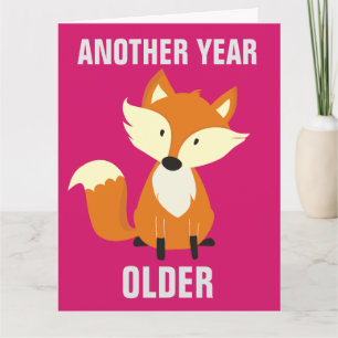 TOUJOURS FOXY ! FOX HEUREUSES CARTES D'ANNIVERSAIR