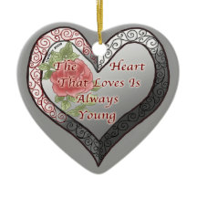 Toujours Jeune Coeur d'argent ornements personnali