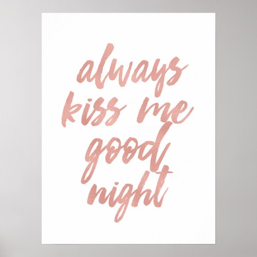 Toujours m'embrasser bonne nuit affiche (Devant)