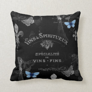 Toujours Paris Butterflies Collage Pillow Kussen