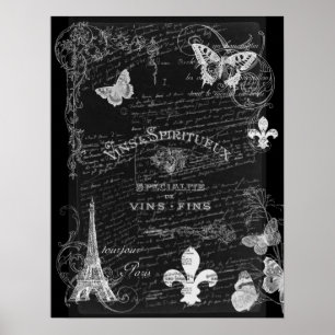 Toujours Paris Collage Art Poster