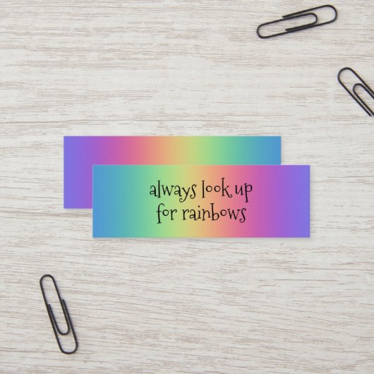 Toujours rechercher Rainbows Mini Cartes de visite (Devant/Arrière en situation)