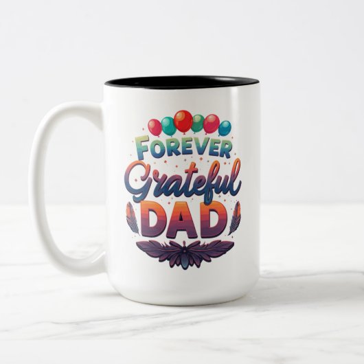Toujours reconnaissant, Papa - Mug à deux tons (15 (Gauche)