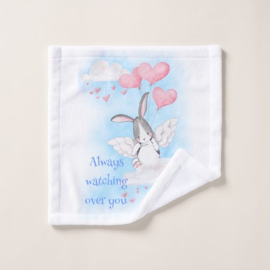 Toujours regarder au-dessus de vous lapin d'ange (Gant de toilette)