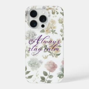 Toujours rester calme Vintage Rose Floral Esthétiq