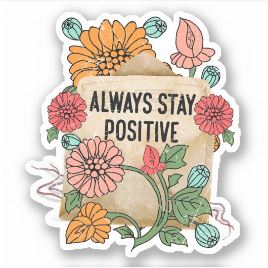 toujours rester positif Sticker (Devant)