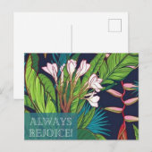 Toujours se réjouir de la carte postale des fleurs (Devant / Derrière)