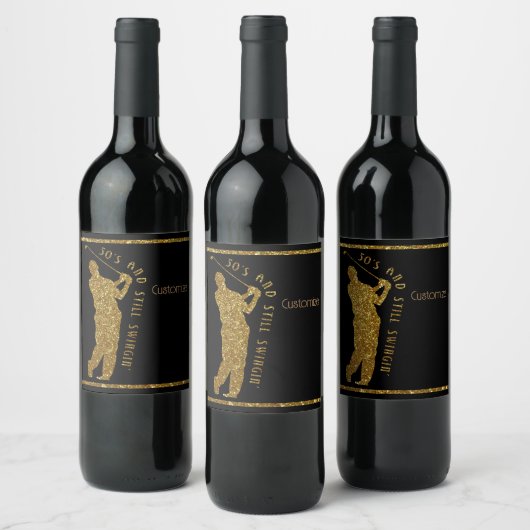 Toujours Swingin' Golfers 50 À 59 Étiquette de vin (Bouteilles)