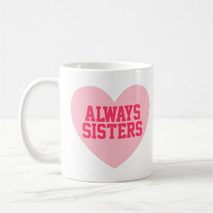 Toujours tasse personnalisée par coeur rose de