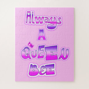 Toujours une reine abeille bébé puzzle rose