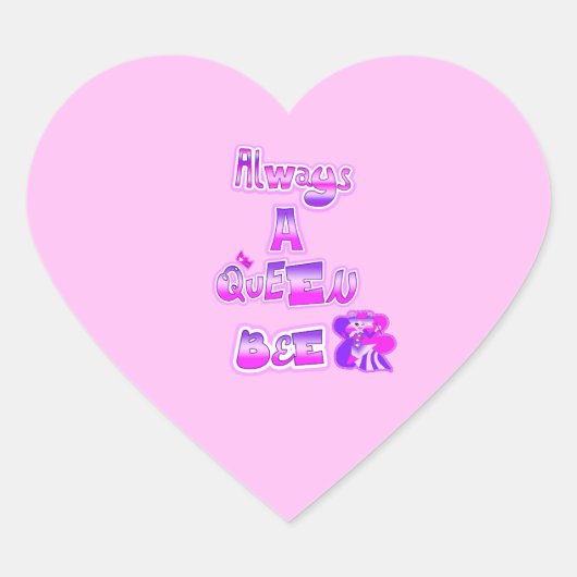 Toujours une reine abeille classique rond Stickers (Devant)