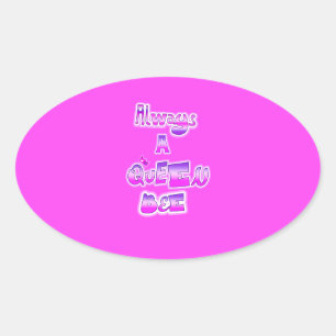 Toujours une reine abeille Stickers rose chaud