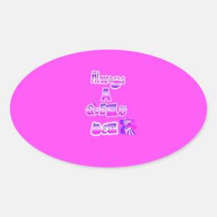 Toujours une reine abeille Stickers rose chaud