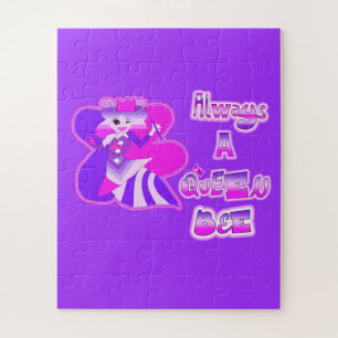 Toujours une reine abeille violet puzzle