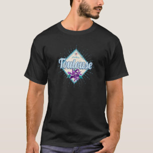 Toulouse City France Retro Violets Souveni T-shirt