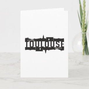 Toulouse City Skyline Cityscape Travel Grappig cad Kaart