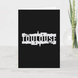 Toulouse City Skyline Cityscape Trip Grappig cadea Kaart