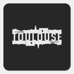 Toulouse City Skyline Cityscape Trip Grappig cadea Vierkante Sticker