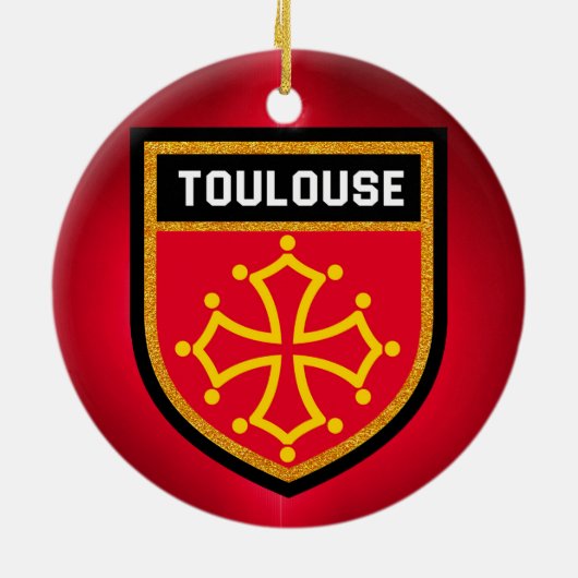 Toulouse Flag Keramisch Ornament (Achterkant)