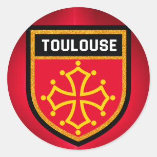 Toulouse Flag Ronde Sticker