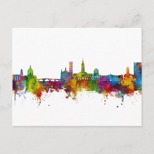 Toulouse France Skyline Briefkaart (Voorkant)