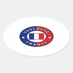 Toulouse Frankrijk Ovale Sticker