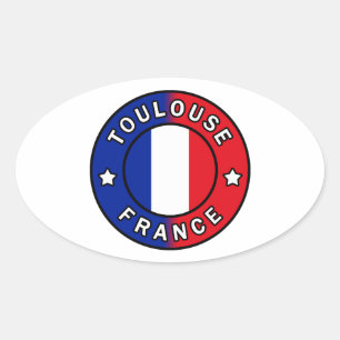 Toulouse Frankrijk Ovale Sticker