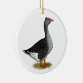 Toulouse Goose Tufted Keramisch Ornament (Rechts)