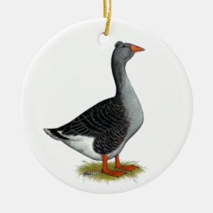 Toulouse Goose Tufted Keramisch Ornament