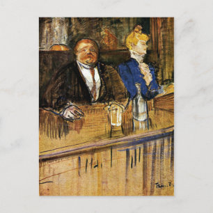 Toulouse-Lautrec - bij de Cafe, de klant Briefkaart