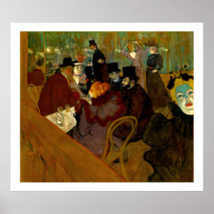 Toulouse-Lautrec: Bij de Moulin-Rouge Poster