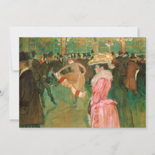 Toulouse-Lautrec - Bij de Rouge, De Dans Bedankkaart