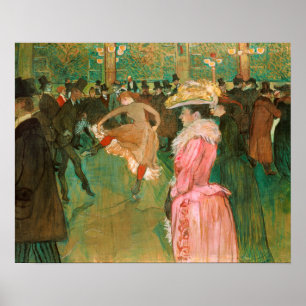 Toulouse-Lautrec - Bij de Rouge, De Dans Poster