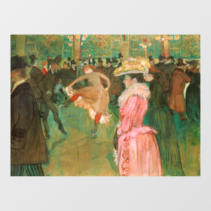 Toulouse-Lautrec - Bij de Rouge, De Dans Raamsticker