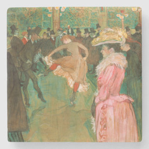 Toulouse-Lautrec - Bij de Rouge, De Dans Stenen Onderzetter