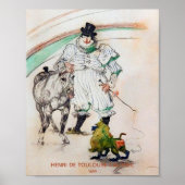 Toulouse-Lautrec, Circus Clown w Horse en Monkey Poster (Voorkant)