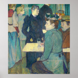 Toulouse-Lautrec - een hoek van de Moulin de la G. Poster