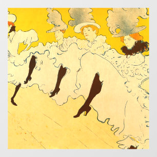 Toulouse Lautrec Gele Dansende Meisje Poster Raamsticker