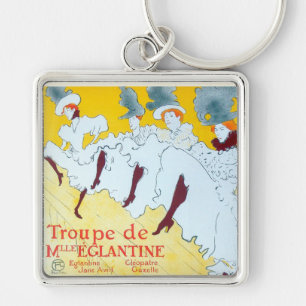 Toulouse Lautrec Gele Dansende Meisje Poster Sleutelhanger