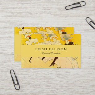 Toulouse Lautrec Gele Dansende Meisje Poster Visitekaartje