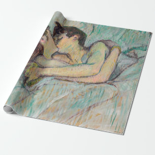 Toulouse-Lautrec - in Bed, de kus Cadeaupapier