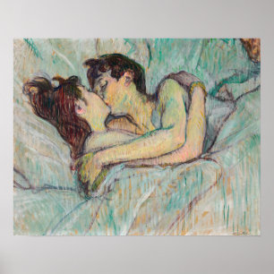 Toulouse-Lautrec - in Bed, de kus Poster