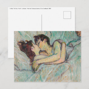 Toulouse-Lautrec - In Bed, The Kiss Briefkaart