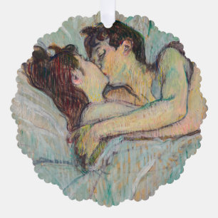 Toulouse-Lautrec - In Bed, The Kiss Ornament Kaart