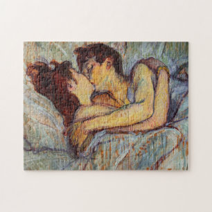 Toulouse-Lautrec in bed the kiss puzzle Legpuzzel