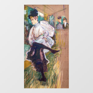 Toulouse-Lautrec - Jane Avril dansend Raamsticker
