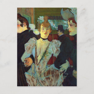 Toulouse-Lautrec - La Goulue die de R betreedt Briefkaart
