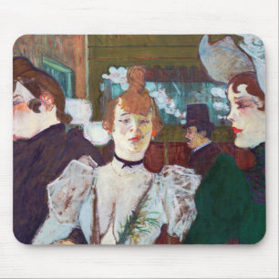 Toulouse-Lautrec - La Goulue die Rouge binnenkomt Muismat